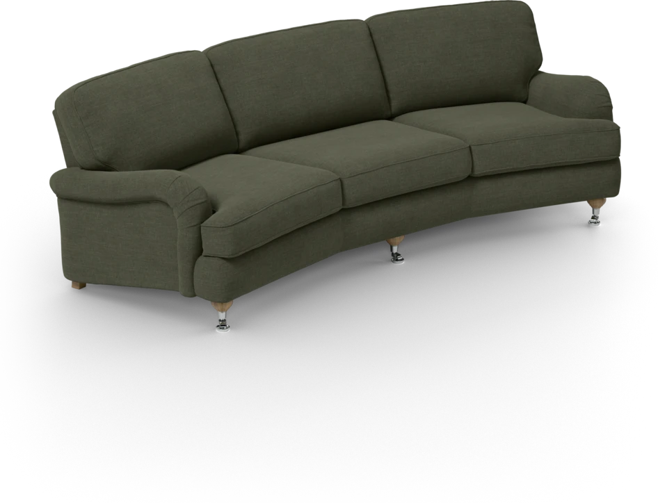 Oxford - 3-sits soffa svängd - Grön