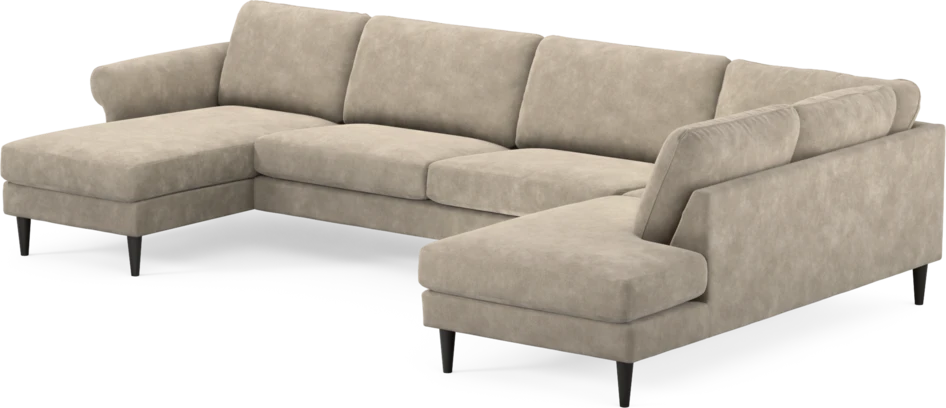 Bridge - 3-sits soffa med schäslong vänster och divan höger - Beige