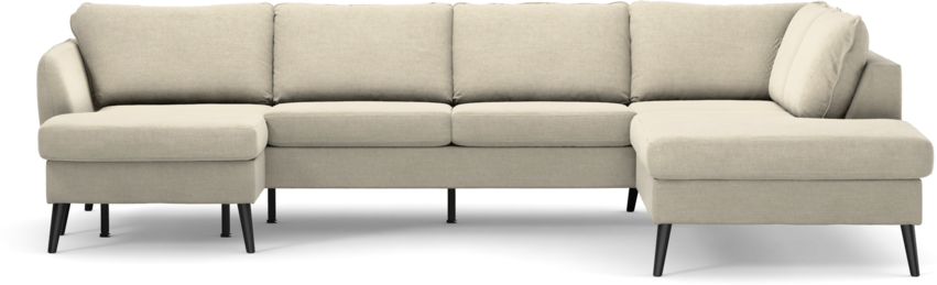 County - 3-sits soffa med schäslong vänster och divan höger - Beige