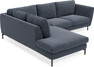 Madison - 2-sits soffa med divan vänster - Blå