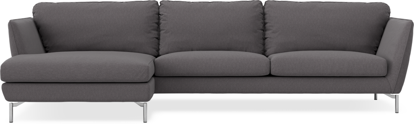 Madison - 3-sits soffa med schäslong vänster - Grå