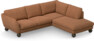 Madison - 2-sits soffa med divan höger - Orange