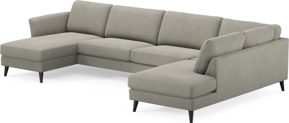 Bridge - 3-sits soffa med schäslong vänster och divan höger - Grå