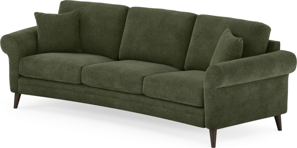 Eden - 3-sits soffa svängd - Grön