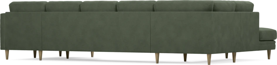 Eden - 3-sits soffa med divan vänster och schäslong höger - Grön