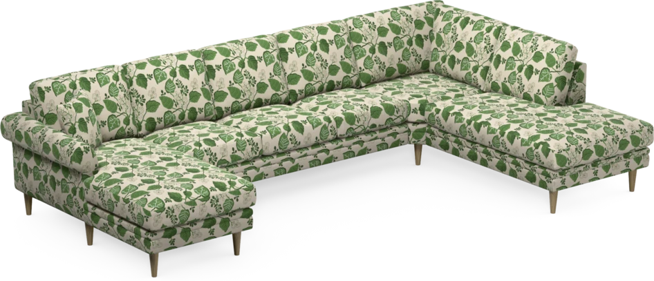 Eden - 3-sits soffa med schäslong vänster och divan höger - Flerfärgad