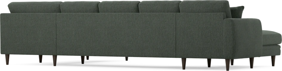 Eden - 3-sits soffa med schäslong vänster och divan höger - Grön