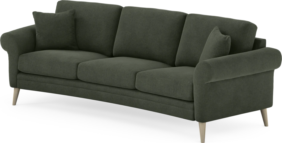 Eden - 3-sits soffa svängd - Grön