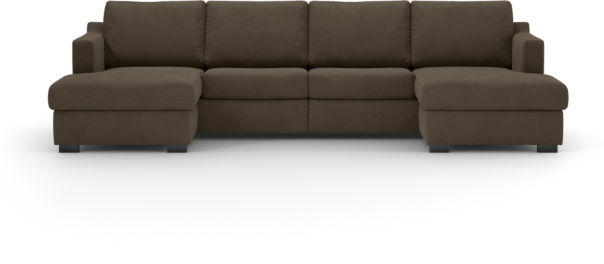 Friday - 2-sits soffa med två schäslonger - Brun