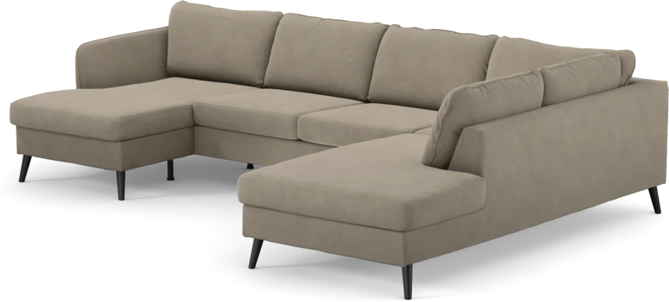 County - 3-sits soffa med schäslong vänster och divan höger - Beige