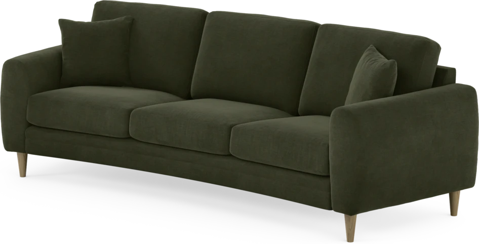 Eden - 3-sits soffa svängd - Grön
