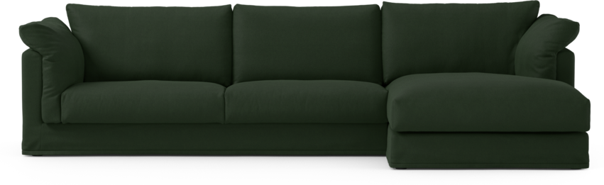 Cherrie Klädsel - Klädsel till 3-sits med schäslong höger - Grön