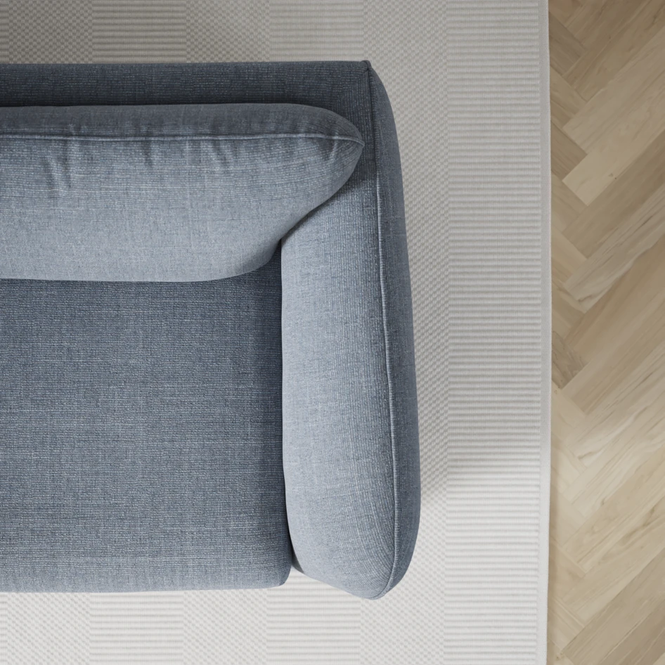 Madison - 2-sits soffa med divan vänster och schäslong höger - Blå
