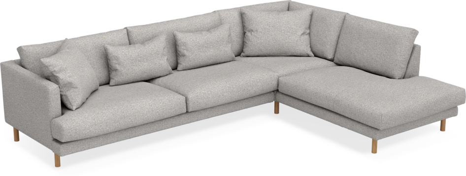 Harper - 3-sits soffa med divan höger - Vit