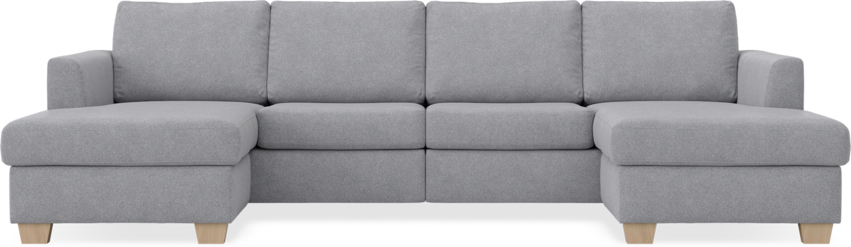 Friday - 2-sits soffa med två schäslonger - Grå