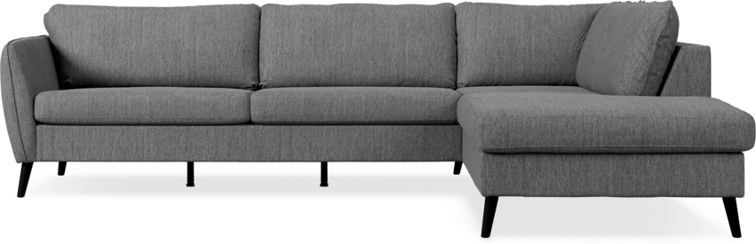 County - 2,5-sits soffa med divan höger - Grå