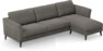 Bridge - 3-sits soffa med schäslong höger - Grå