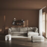 Cherrie Klädsel -  3-sits soffa med divan höger - Beige
