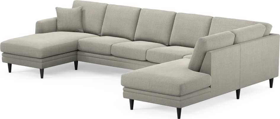 Eden - 3-sits soffa med schäslong vänster och divan höger - Grå