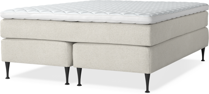 Delux Sense - Kontinentalsäng, dubbelsäng med bäddmadrass - Beige