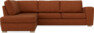 Friday - 2,5-sits soffa med divan vänster - Orange