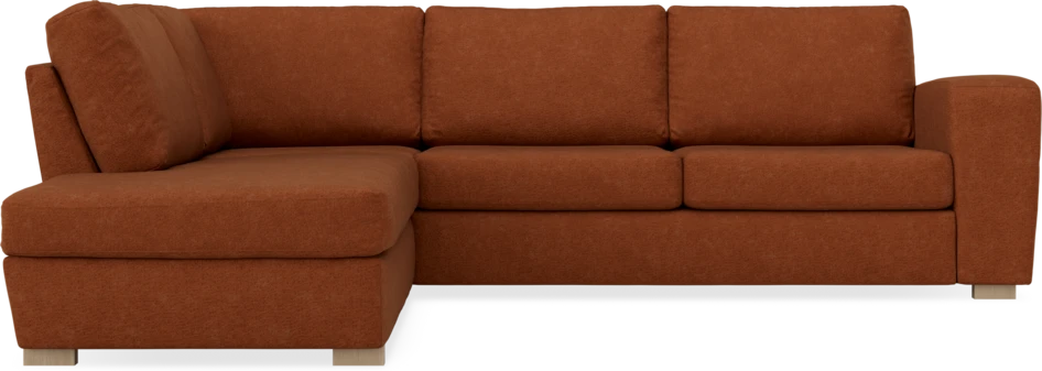 Friday - 2,5-sits soffa med divan vänster - Orange