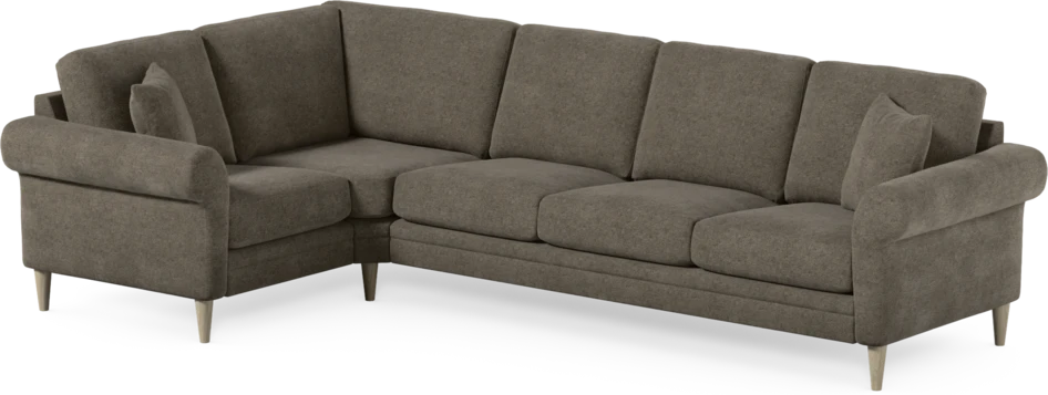 Eden - Hörnsoffa, 1+3-sits - Brun