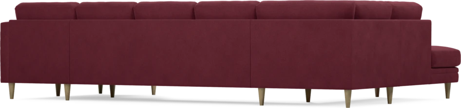 Eden - 3-sits soffa med divan vänster och schäslong höger - Röd
