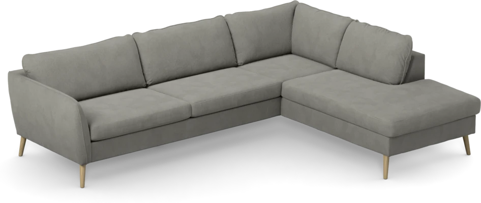 County - 2,5-sits soffa med divan höger - Grå