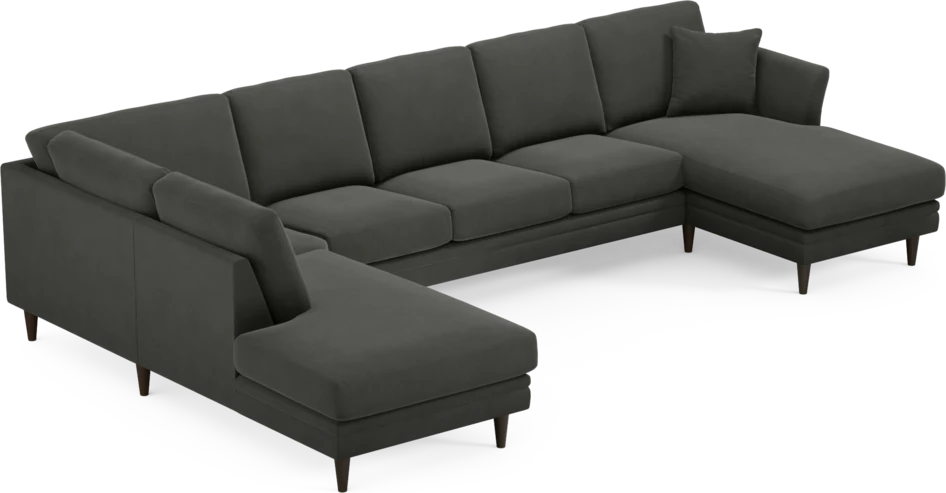 Eden - 3-sits soffa med divan vänster och schäslong höger - Grå