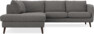 Madison - 2-sits soffa med divan vänster - Brun