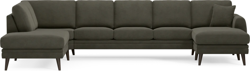 Eden - 3-sits soffa med divan vänster och schäslong höger - Grå