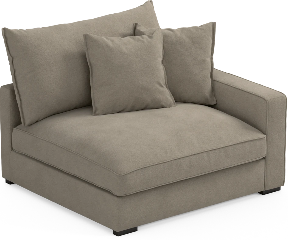 Rossi - 1,5-sits med armstöd höger - Beige