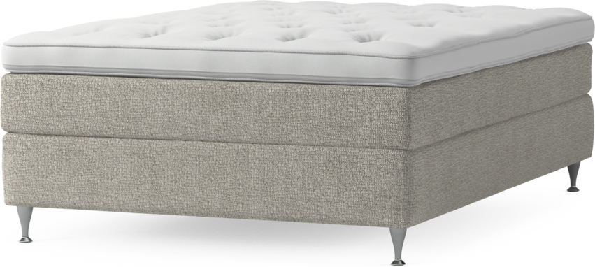 Delux Sense - Kontinentalsäng, enkelsäng 140 cm med bäddmadrass och sängben