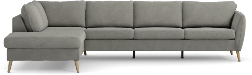 County - 3-sits soffa med divan vänster - Grå