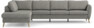 County - 3-sits soffa med divan vänster - Grå
