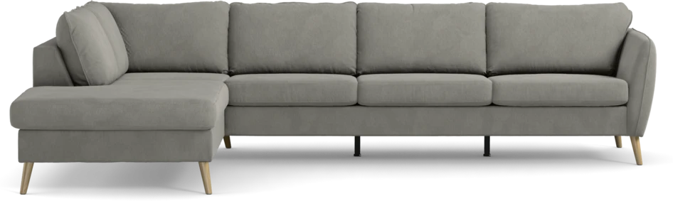 County - 3-sits soffa med divan vänster - Grå