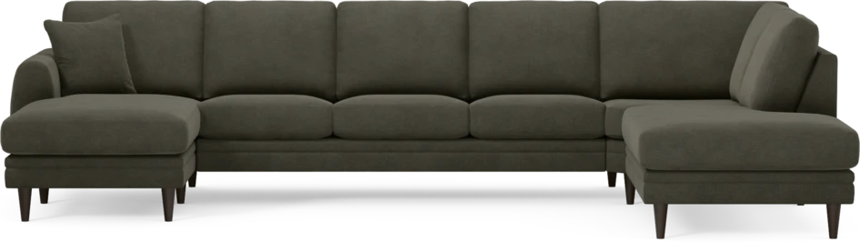 Eden - 3-sits soffa med schäslong vänster och divan höger - Grå