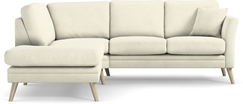 Eden - 2-sits soffa med divan - Vit