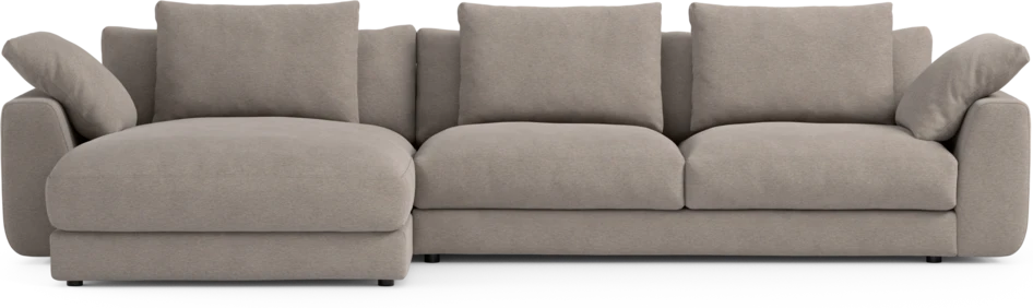 Amie - 3-sits med schäslong vänster - Beige
