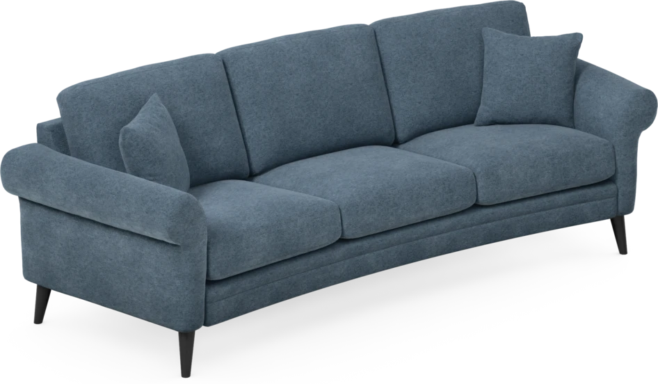 Eden - 3-sits soffa svängd - Blå