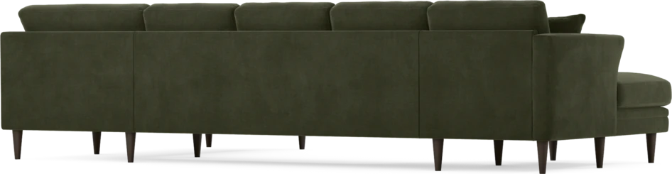 Eden - 3-sits soffa med schäslong vänster och divan höger - Grön