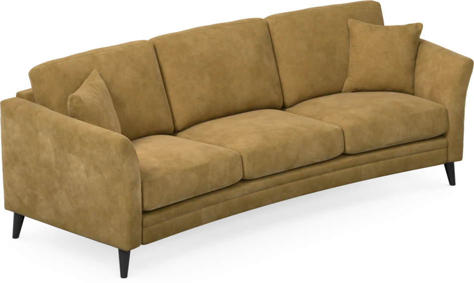 Eden - 3-sits soffa svängd - Gul