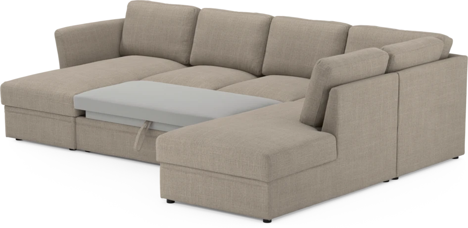 Öland - Bäddsoffa med schäslong vänster och divan höger - Beige
