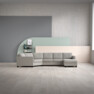 Nevada - 3-sits soffa med cosy hörn vänster och schäslong höger - Beige