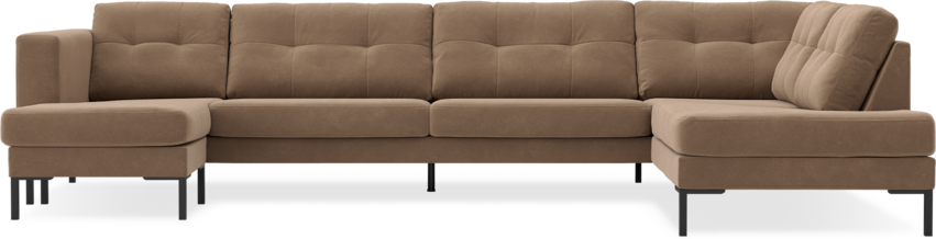 Rio - 4-sits soffa med schäslong vänster och divan höger - Beige