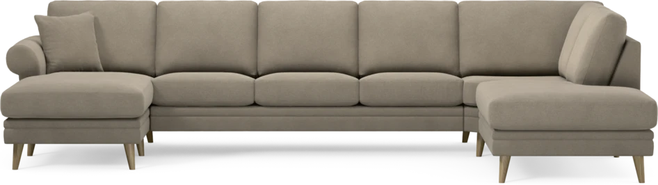 Eden - 3-sits soffa med schäslong vänster och divan höger - Beige