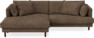 Harper - 4-sits med schäslong XL vänster - Brun