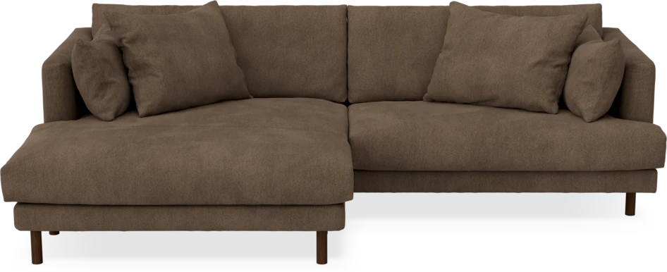Harper - 4-sits med schäslong XL vänster - Brun