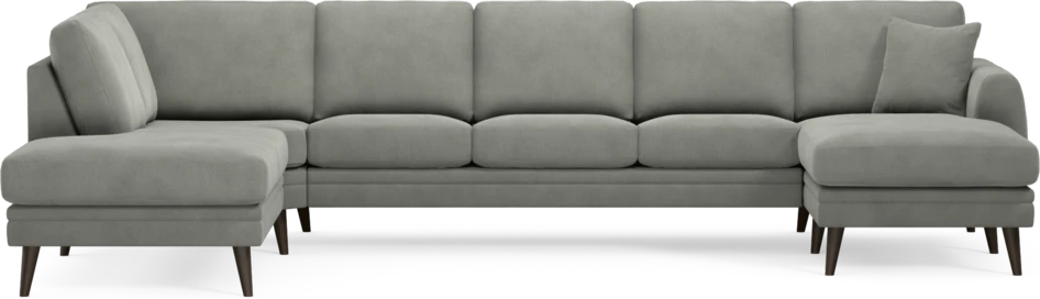 Eden - 3-sits soffa med divan vänster och schäslong höger - Grå
